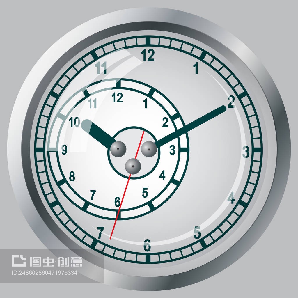 钟表平面图标。世界时间概念。Clock flat icon. World time concept.